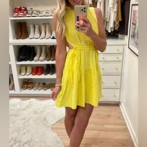 GAP Yellow Cut Out Tie Front Sundress
